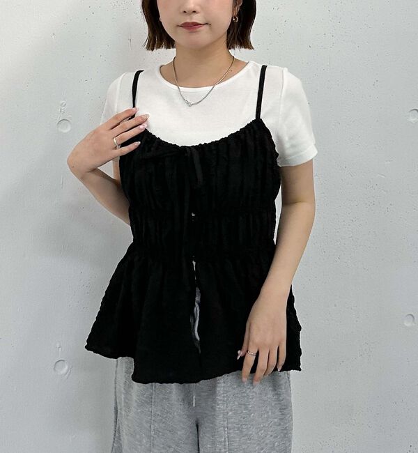 archives「エンボスシャーリングキャミ&times;テレコＴｅｅＳＥＴ」|カーディガン|