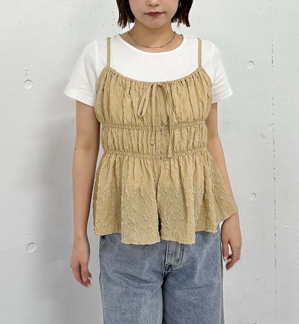 archives「エンボスシャーリングキャミ&times;テレコＴｅｅＳＥＴ」|カーディガン|