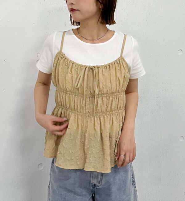 archives「エンボスシャーリングキャミ&times;テレコＴｅｅＳＥＴ」|カーディガン|