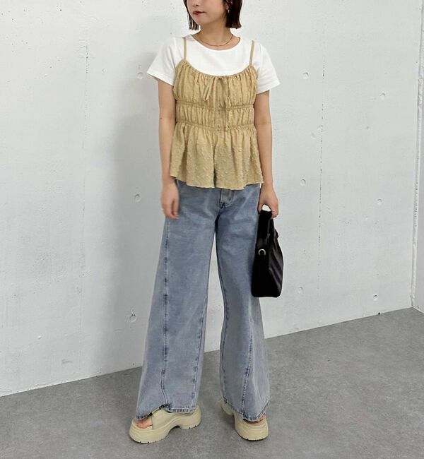 archives「エンボスシャーリングキャミ&times;テレコＴｅｅＳＥＴ」|カーディガン|