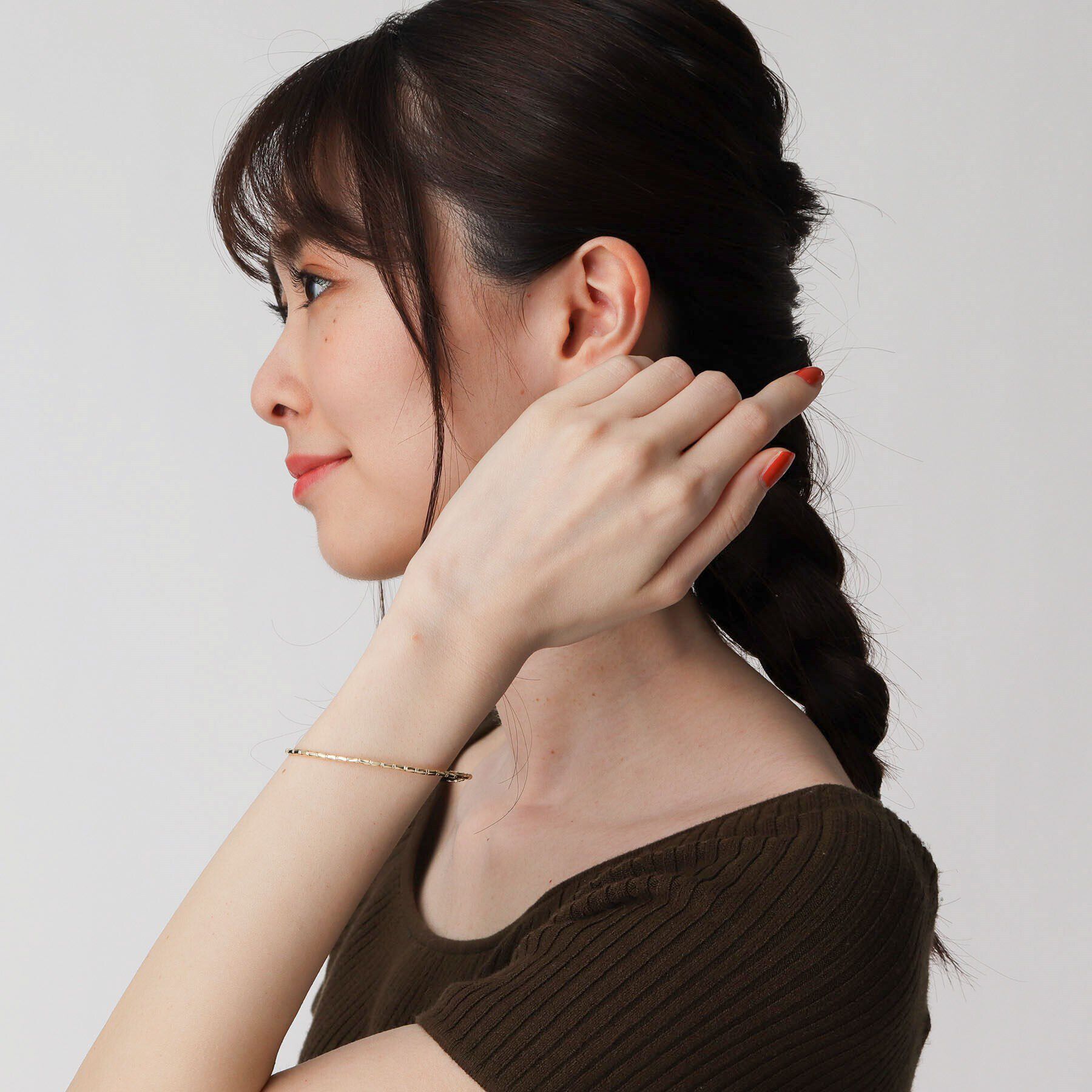 COCOSHNIK「K10カットビーズ マグネットバングル」|ブレスレット・バングル|