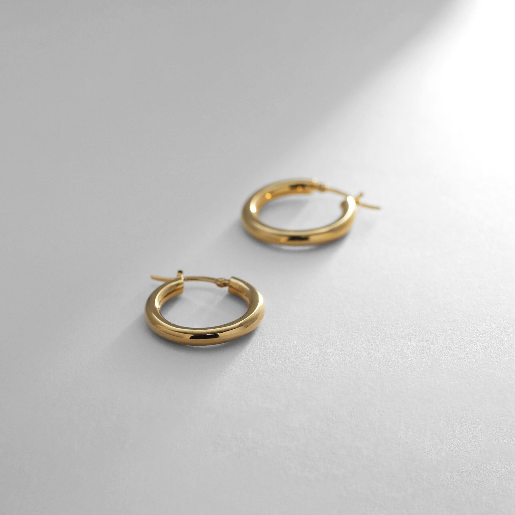 COCOSHNIK ONKITSCH「シルバー ホロウ フープピアスＳ GP」|ピアス|