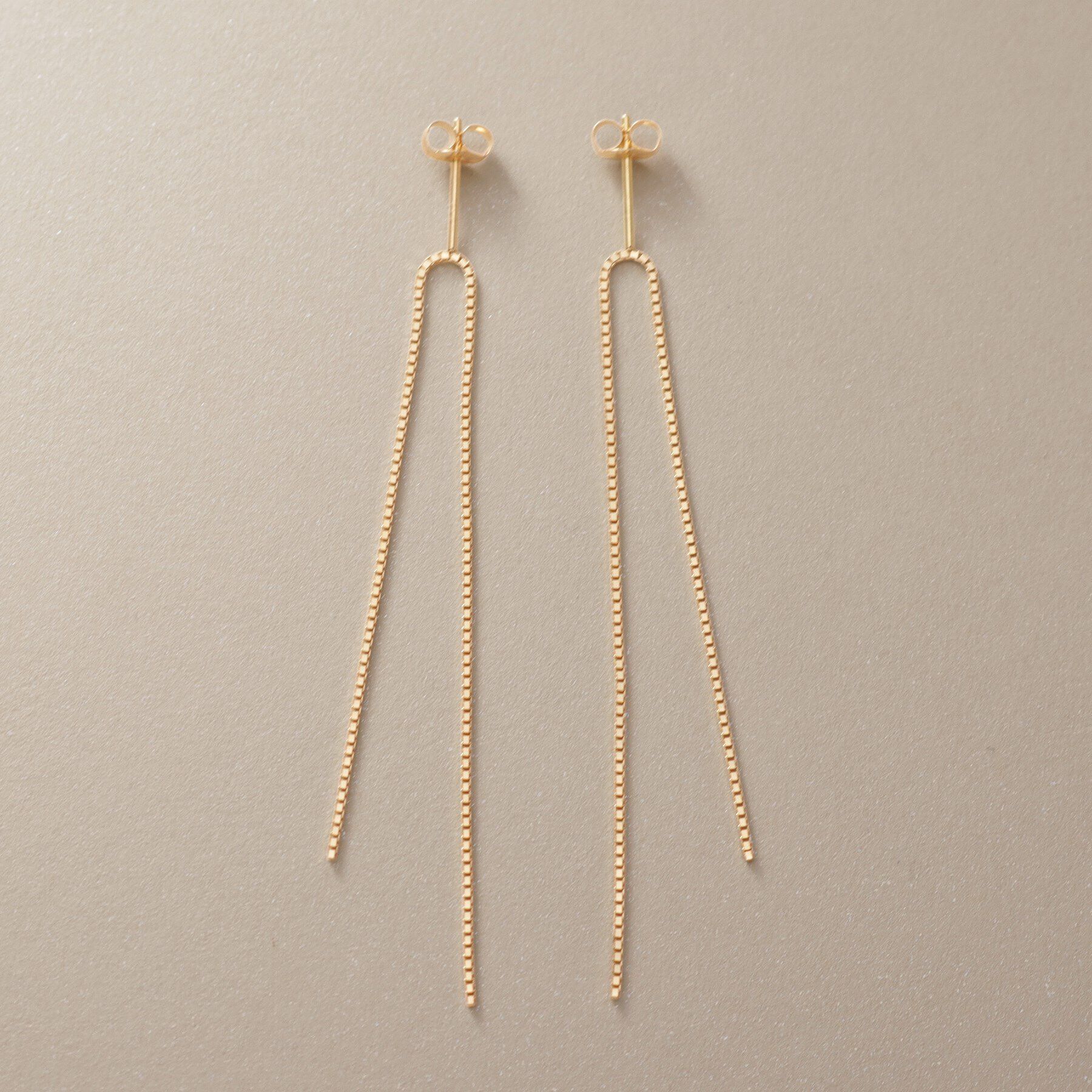 COCOSHNIK「K18ベネチアンチェーンターン ピアス」|ピアス|