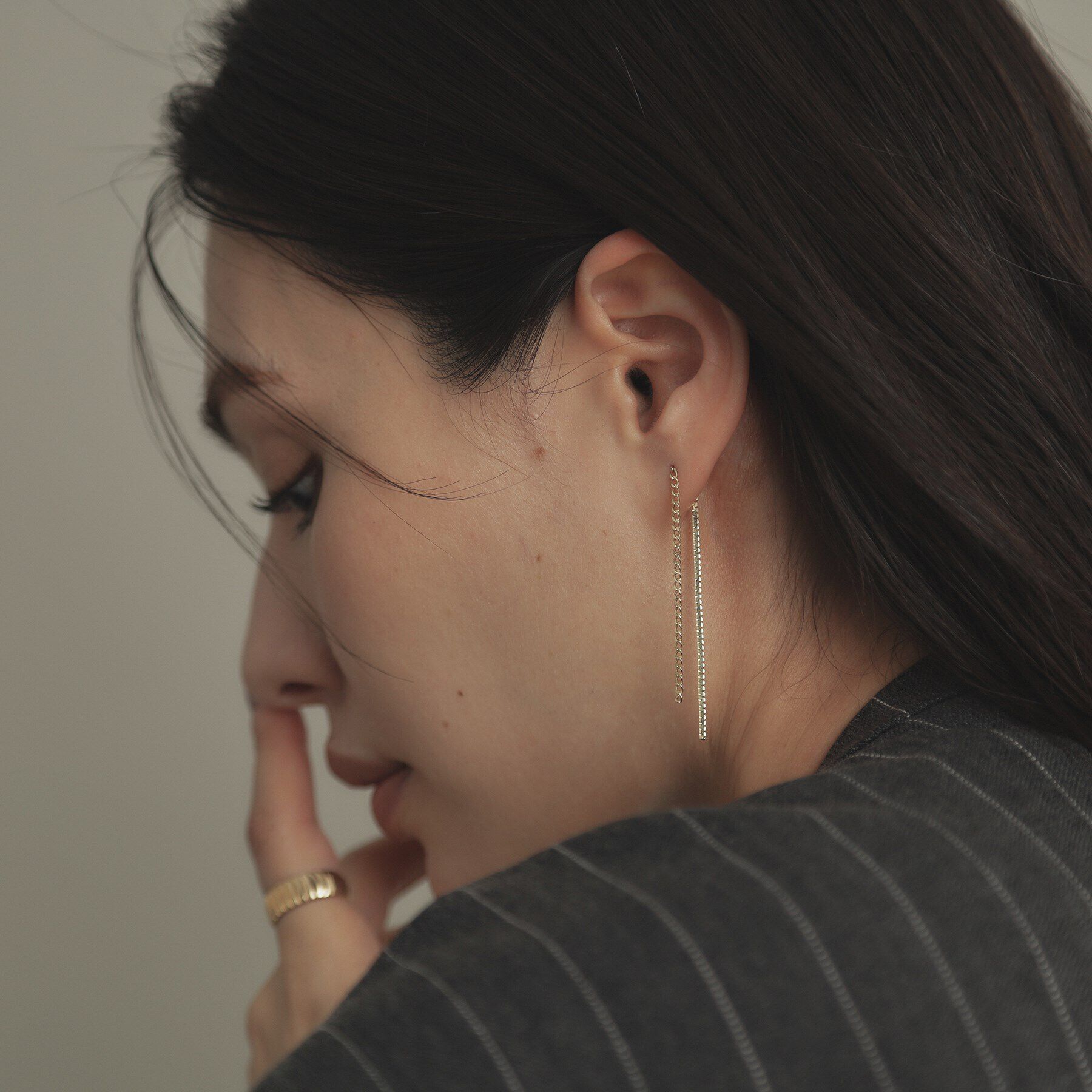 COCOSHNIK「K10キヘイ&times;ベネフラット前後 スタッドピアス」|ピアス|