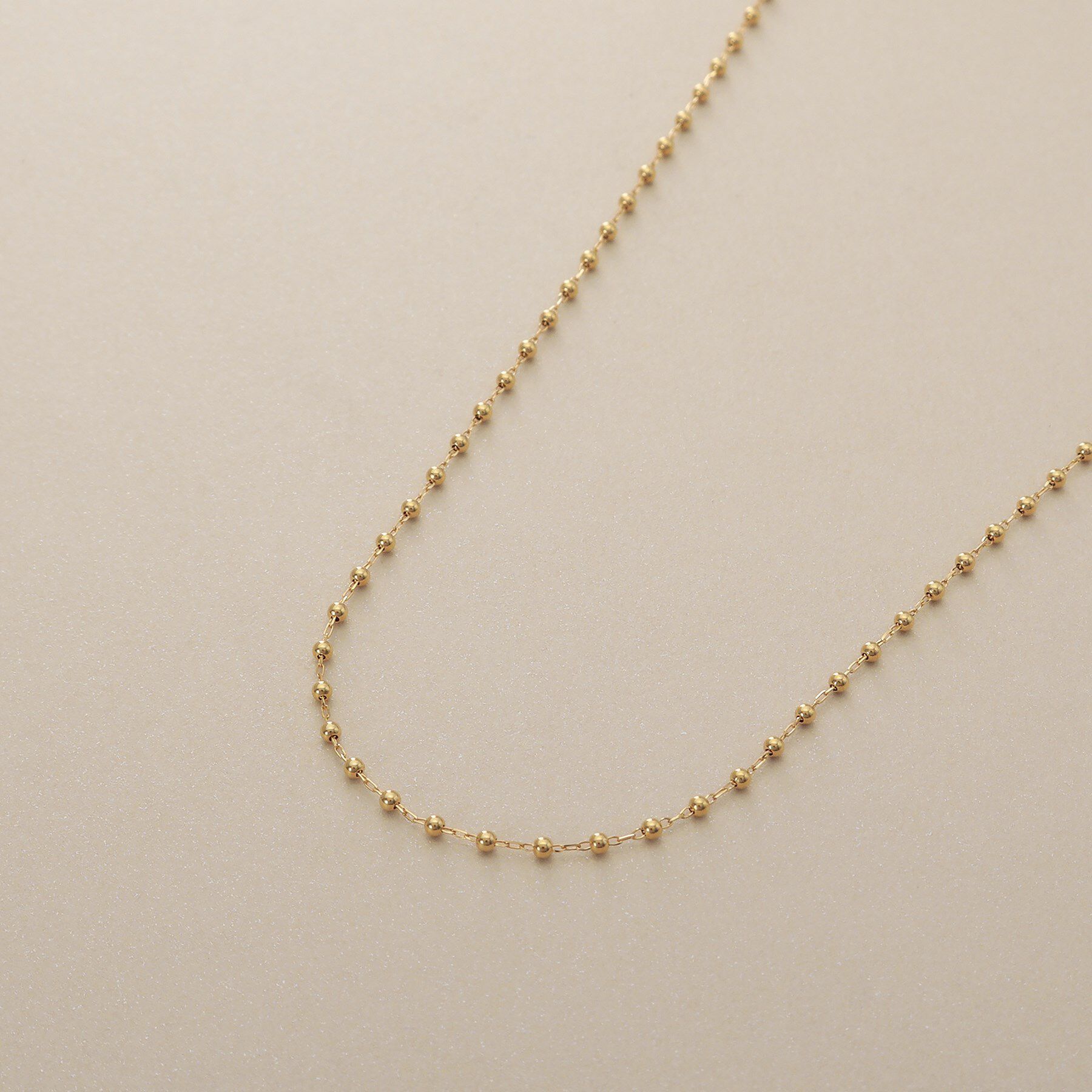 COCOSHNIK「K18キャビアビーズチェーン ネックレス」|ネックレス|