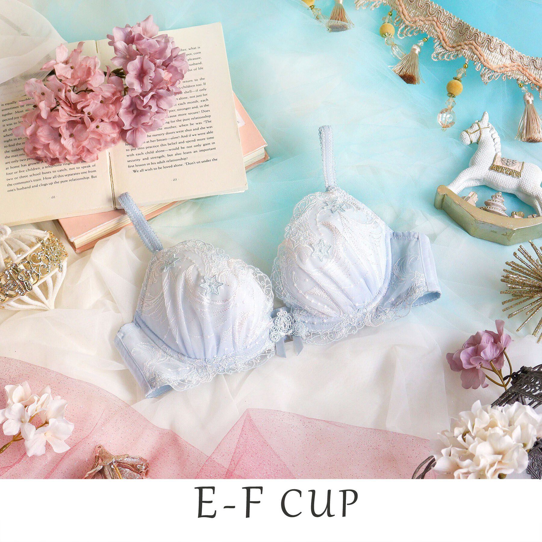 Risa Magli「ブラム ブラジャー（E-F）＜リサマリ ミラクル谷間ブラ＞」|インナー|サックスブルー(09