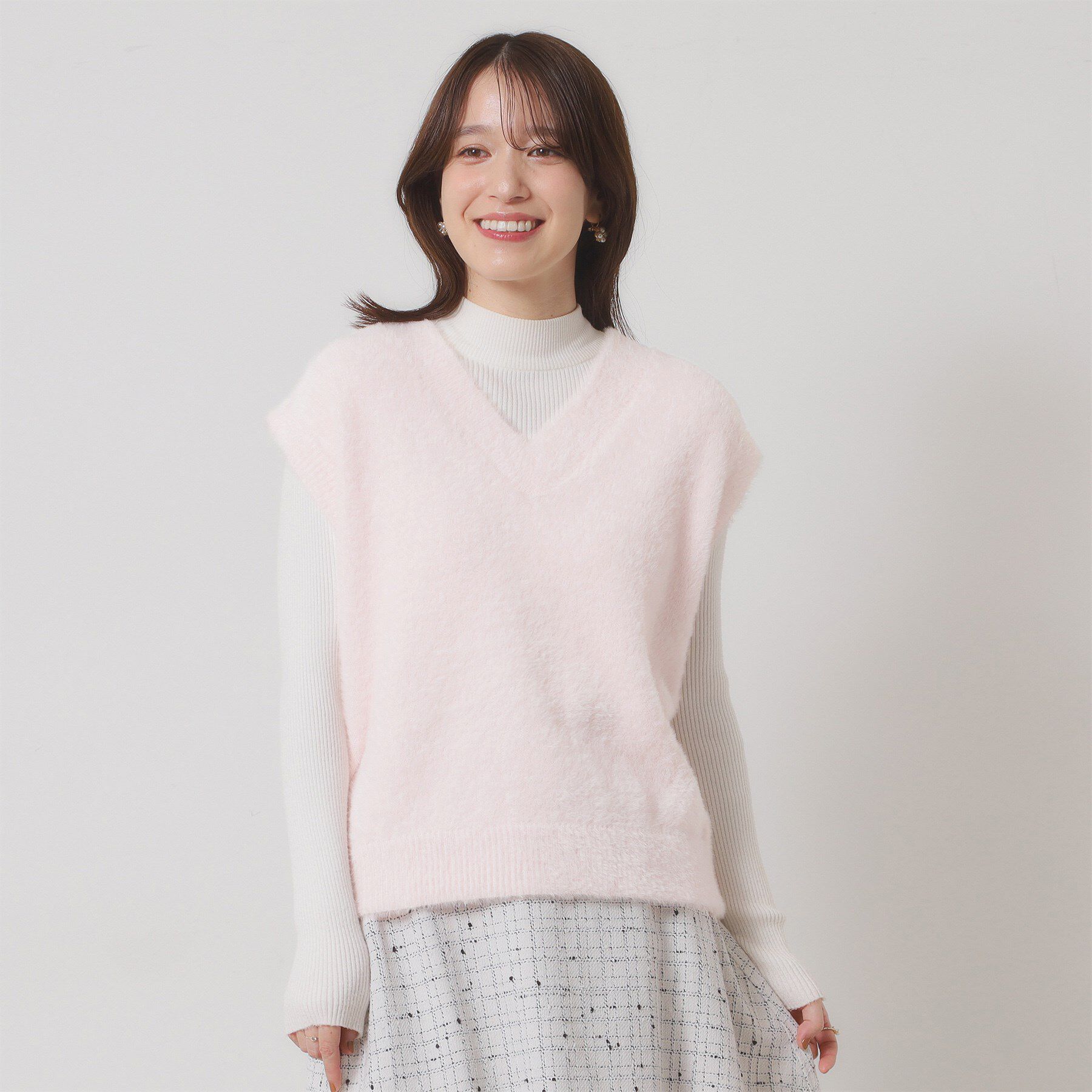 ITS&rsquo;DEMO「【手洗い可】フェザーヤーンニットジレ」|ニット・セーター|