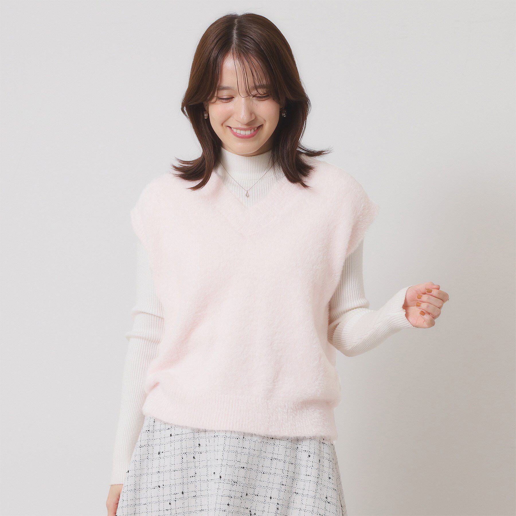 ITS&rsquo;DEMO「【手洗い可】フェザーヤーンニットジレ」|ニット・セーター|