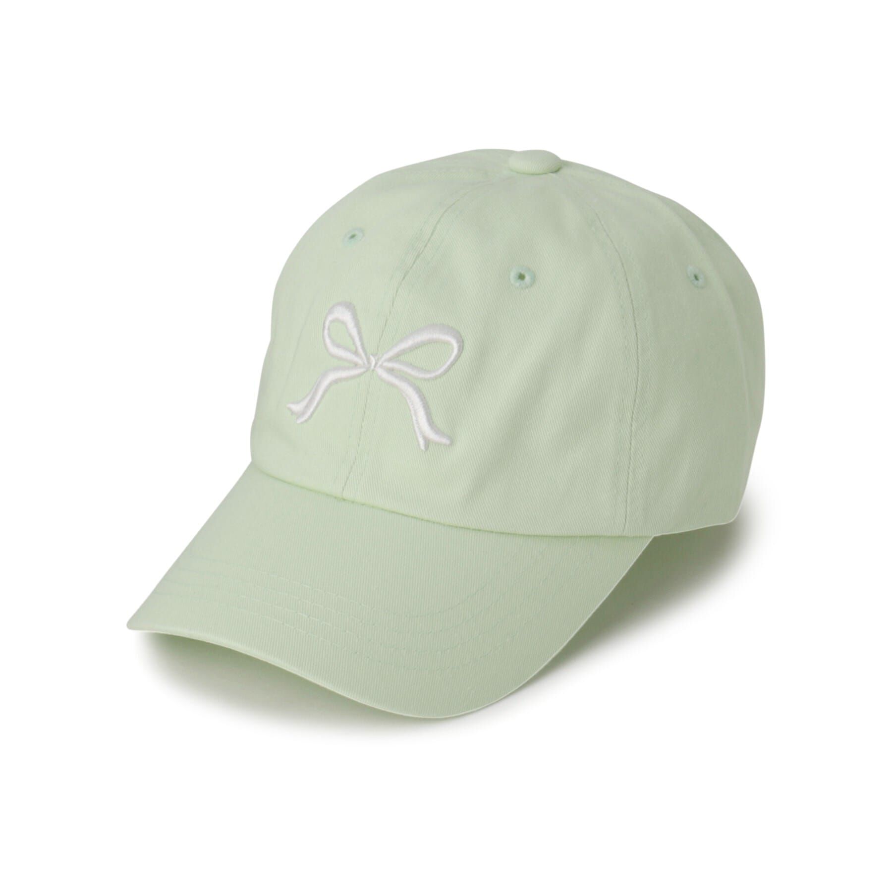 Grandedge「リボン刺繍CAP」|キャップ・キャスケット|ミントグリーン(02