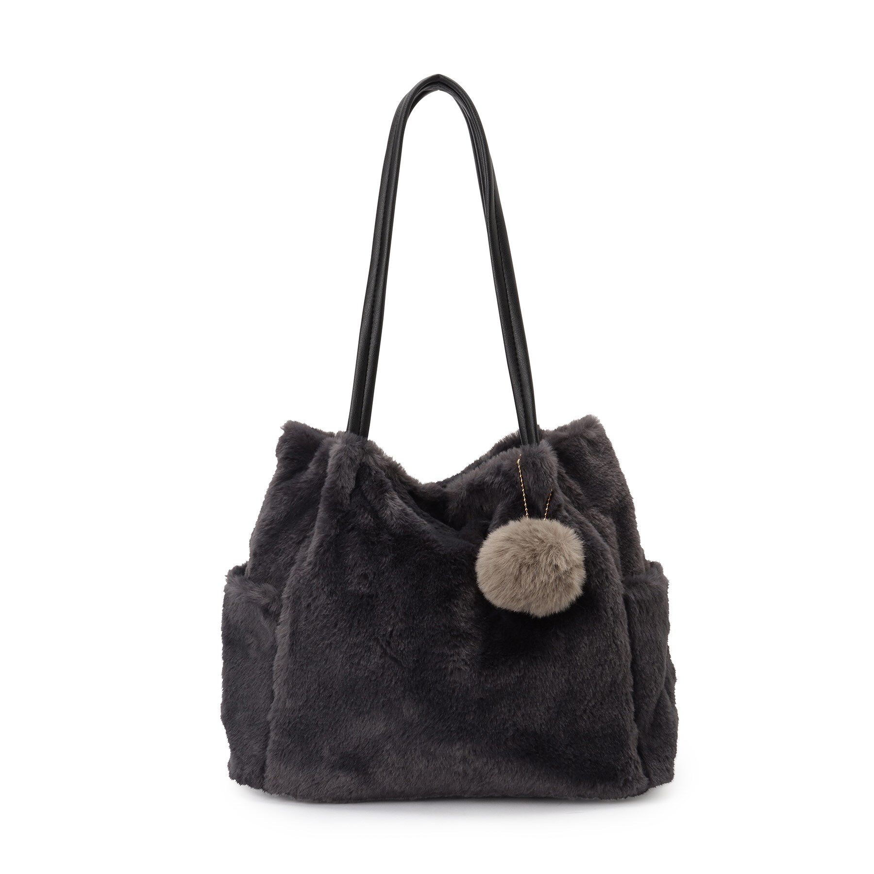 Ober Tashe「ポンポン付きタックトート」|トートバッグ|