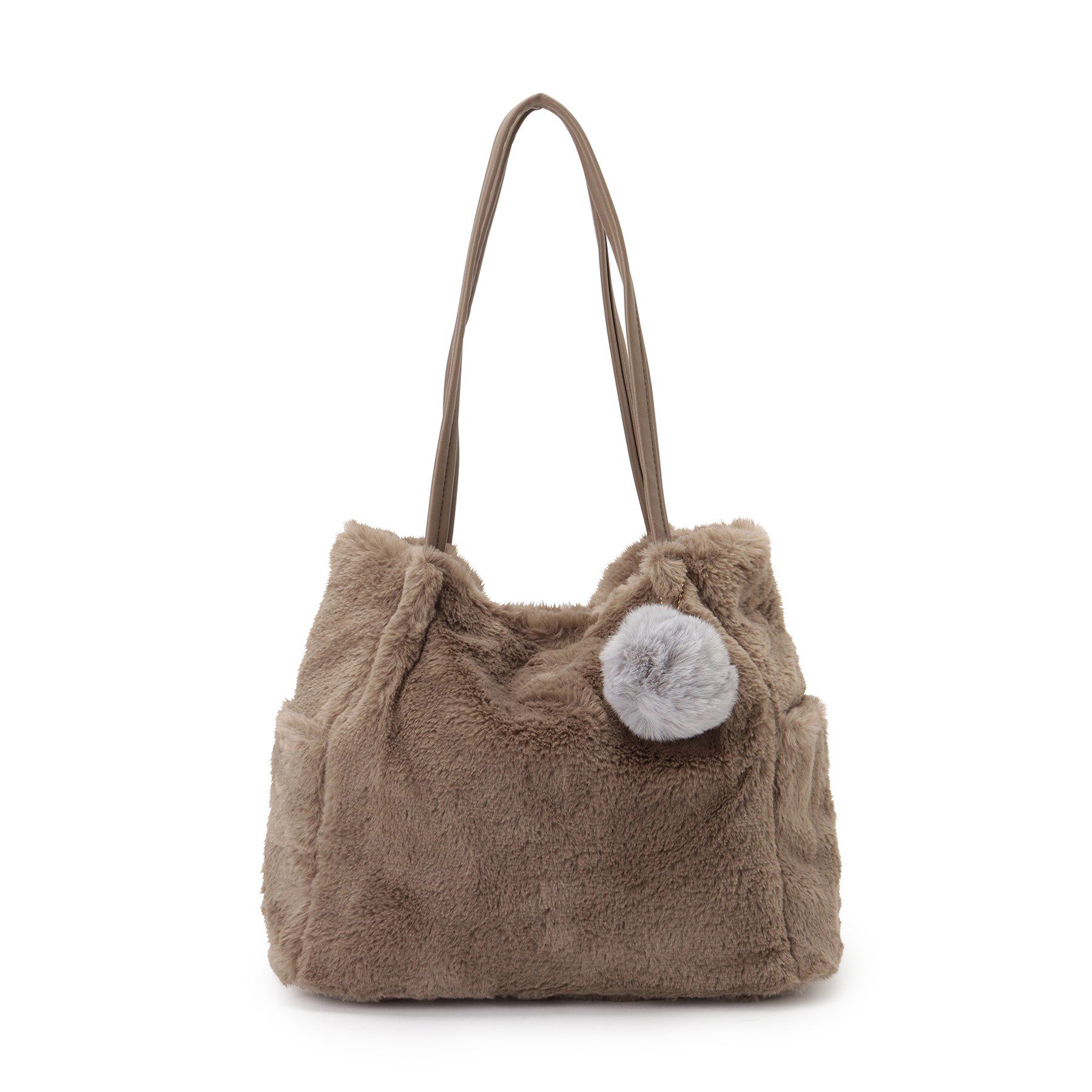 Ober Tashe「ポンポン付きタックトート」|トートバッグ|