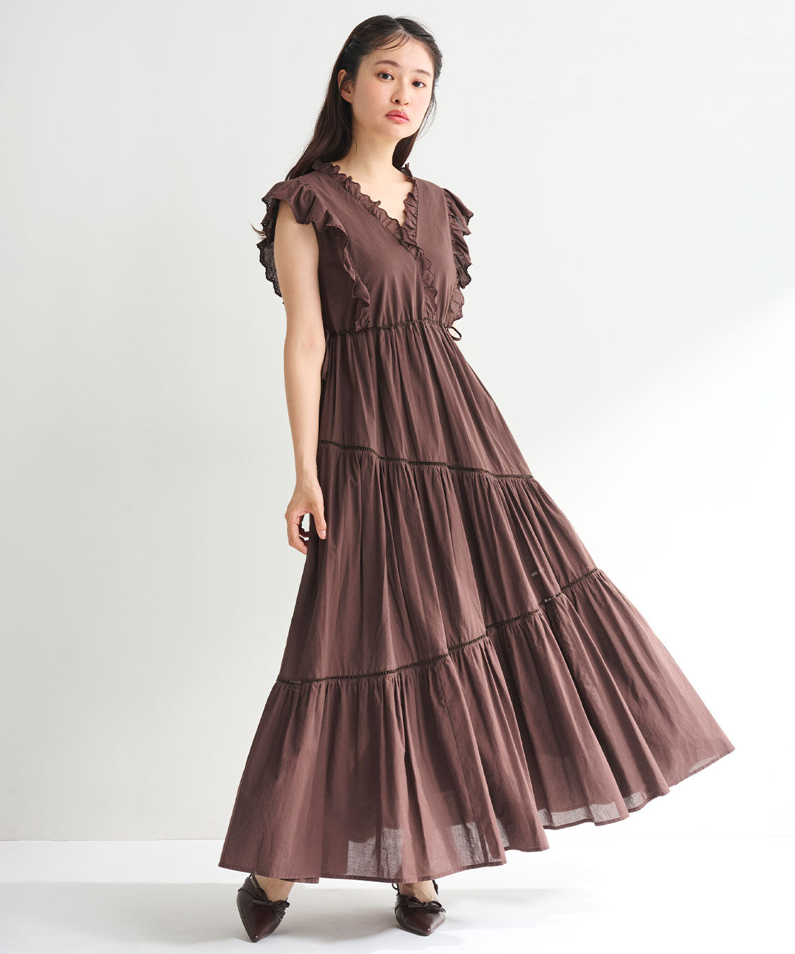 エンブロイダリーフリルティアードワンピース エンブロイダリーフリルティアードワンピース（COCO DEAL）｜ルミネの