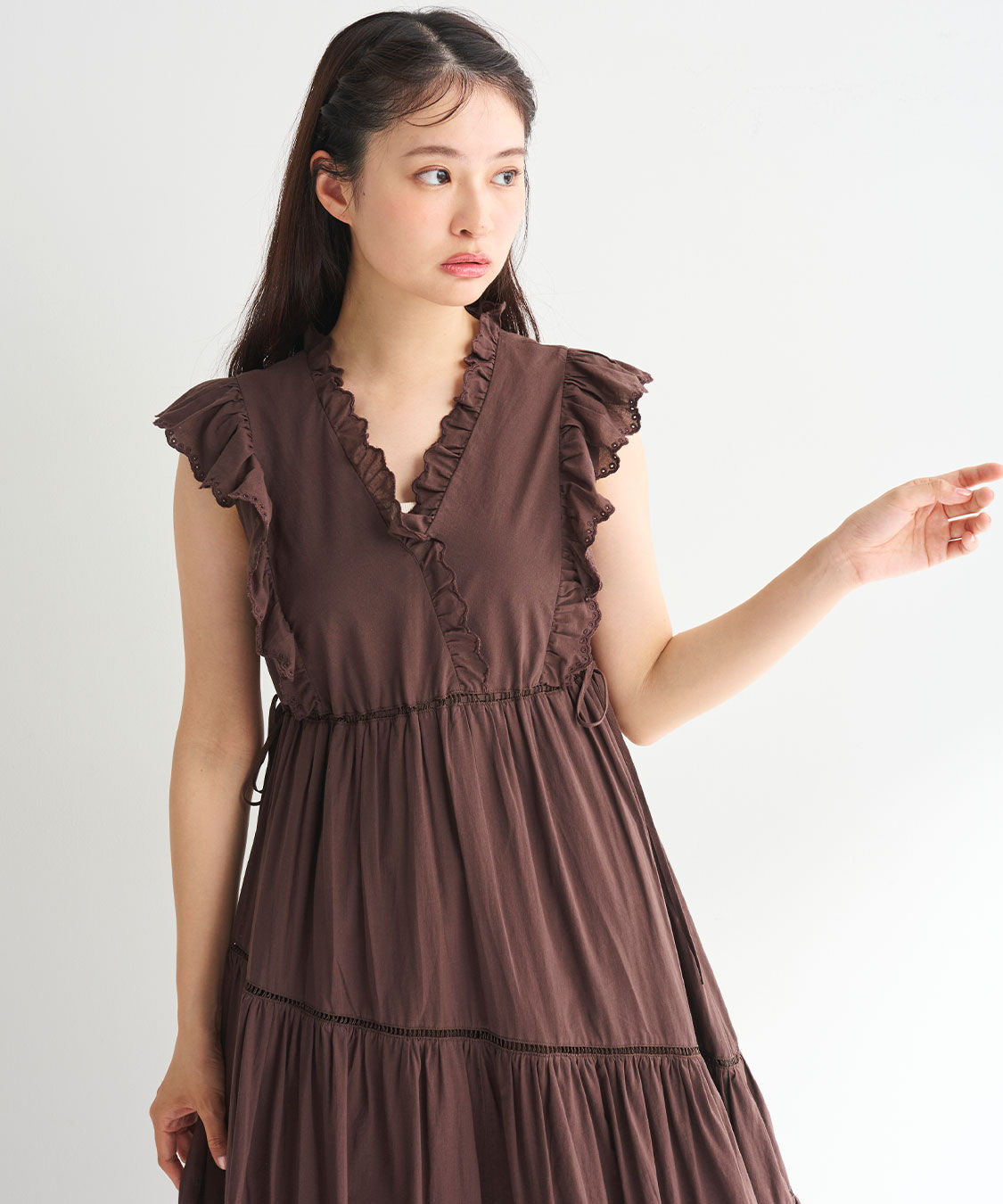 エンブロイダリーフリルティアードワンピース（COCO DEAL）｜ルミネの