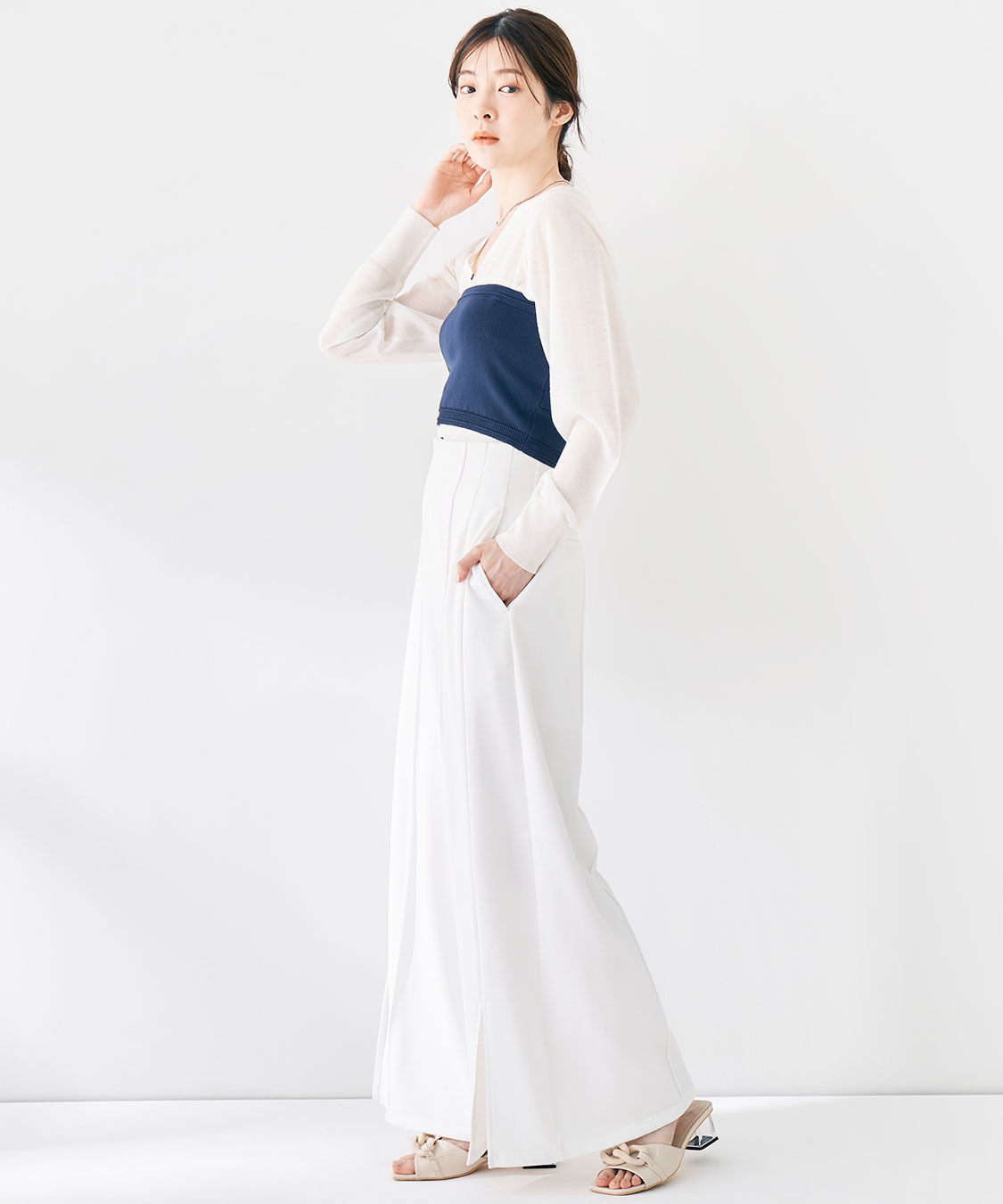 COCO DEAL「ハイウエストスリットカットパンツ」|その他|