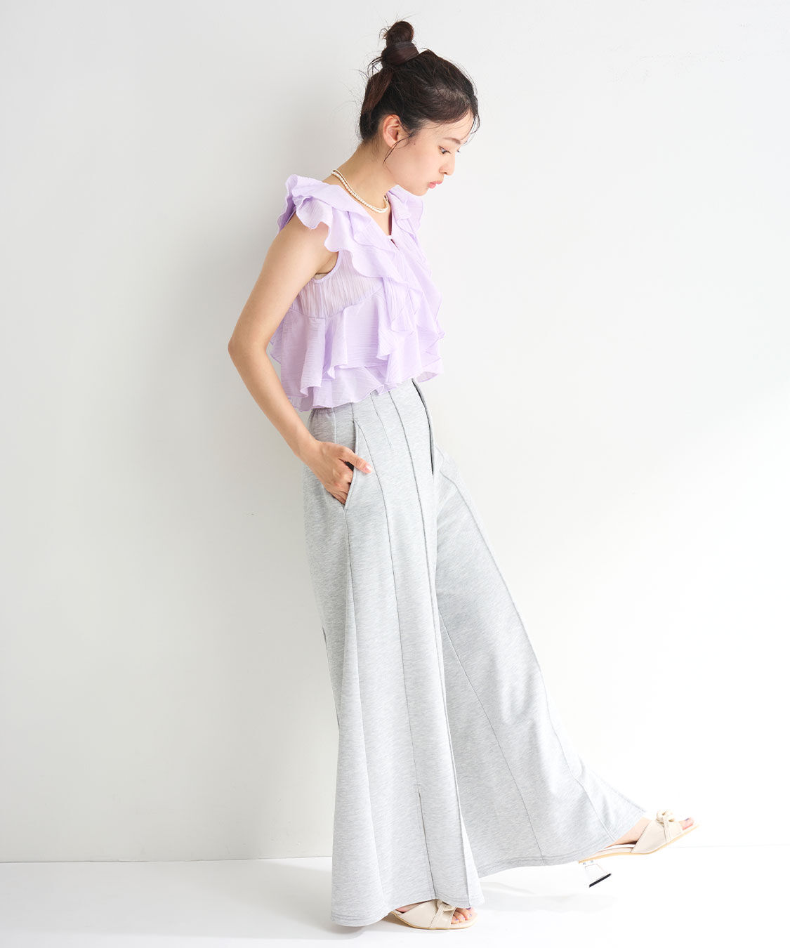 COCO DEAL「ハイウエストスリットカットパンツ」|その他|