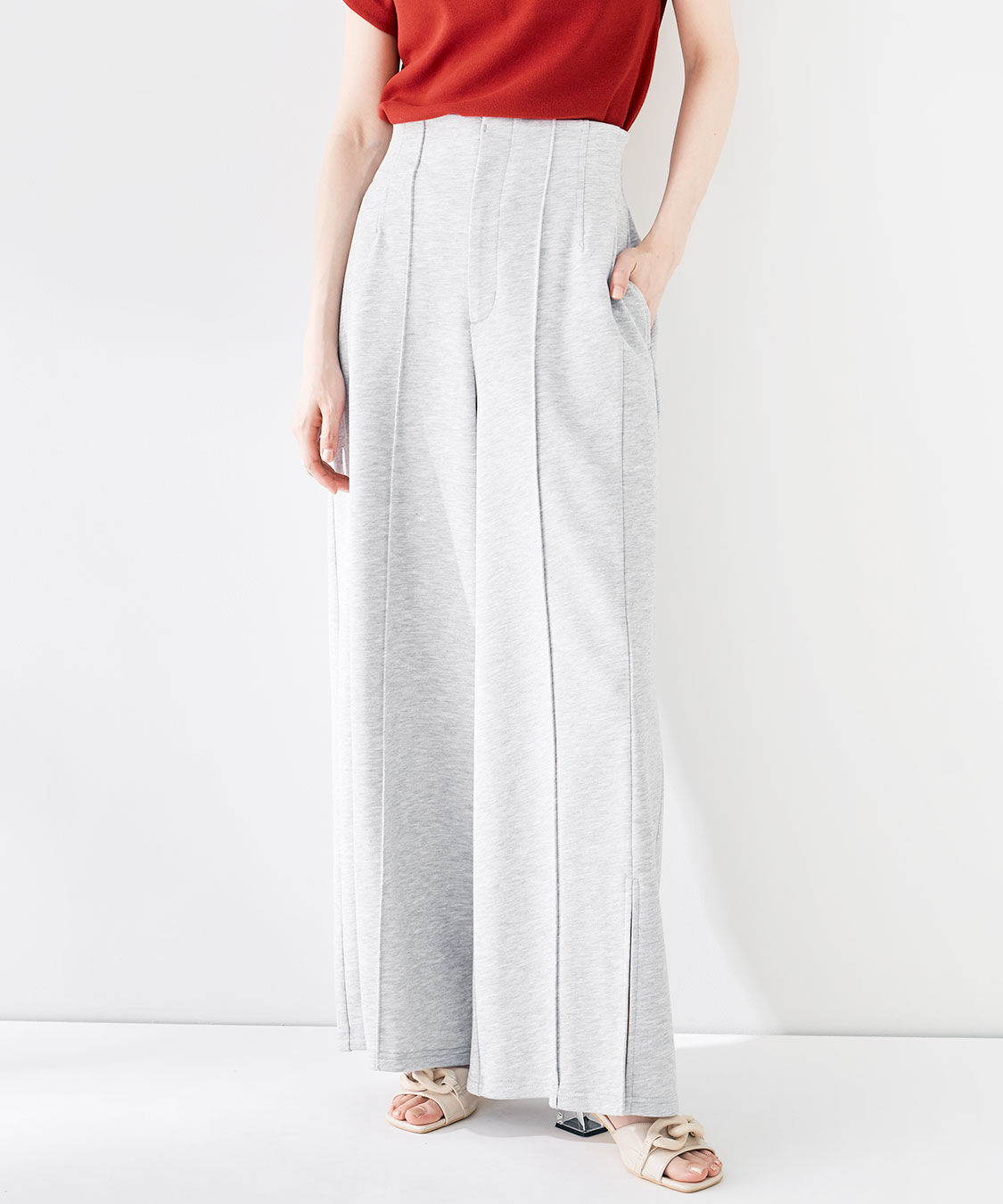 COCO DEAL「ハイウエストスリットカットパンツ」|その他|