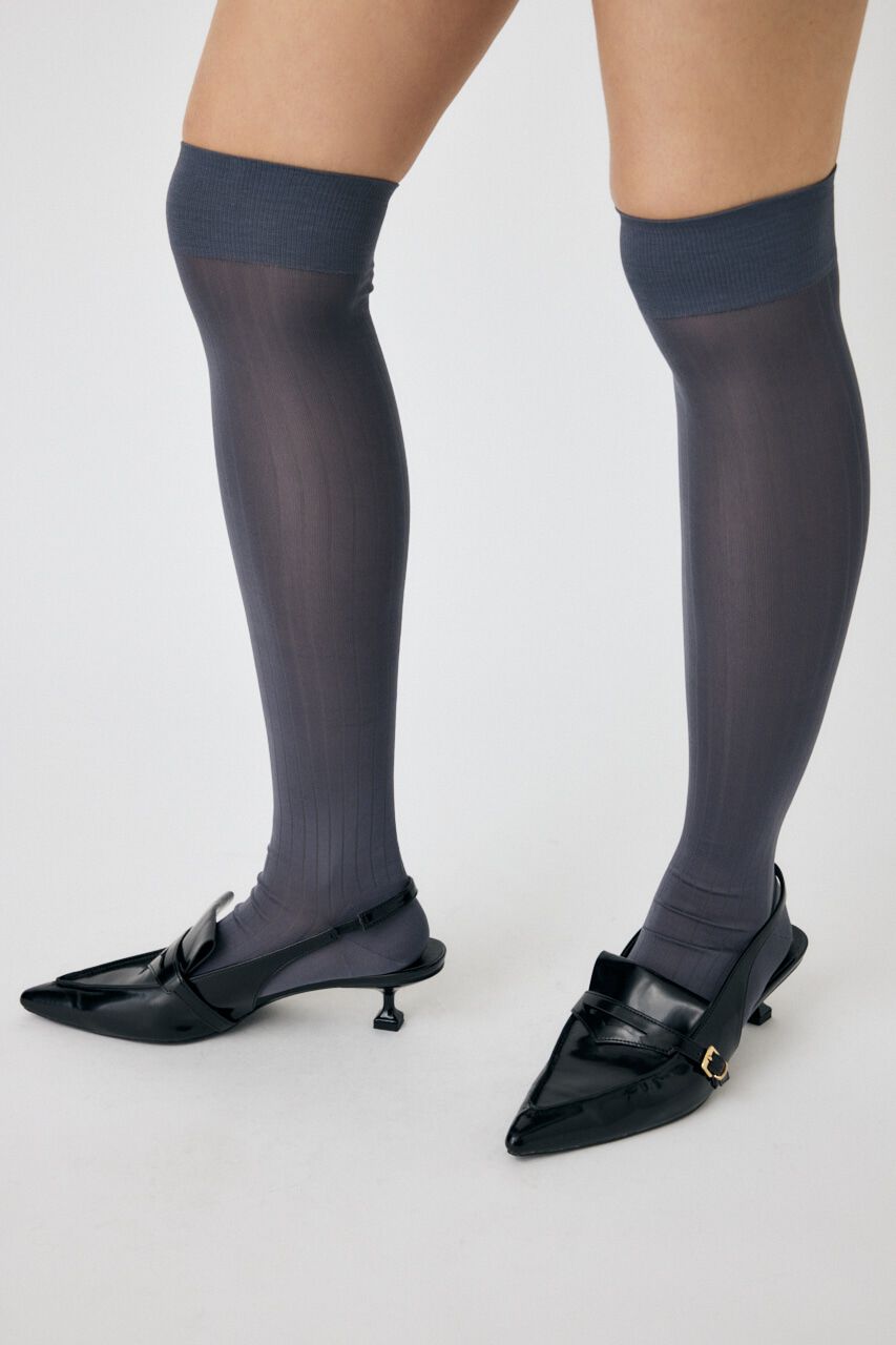 MOUSSY「RIB SHEER ソックス」|その他|GRY