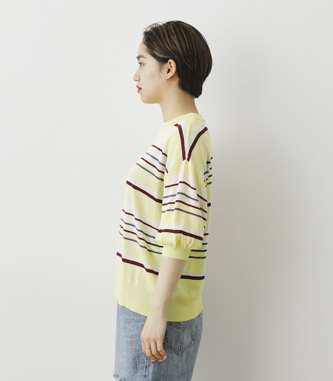 RODEO CROWNS「（WEB限定）マルチボーダーサマーニットトップス」|ニット・セーター|