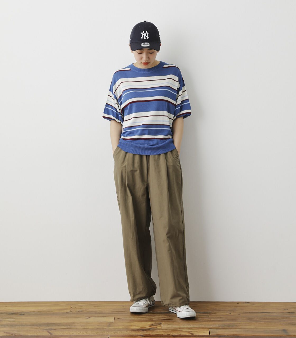 RODEO CROWNS「（WEB限定）マルチボーダーサマーニットトップス」|ニット・セーター|