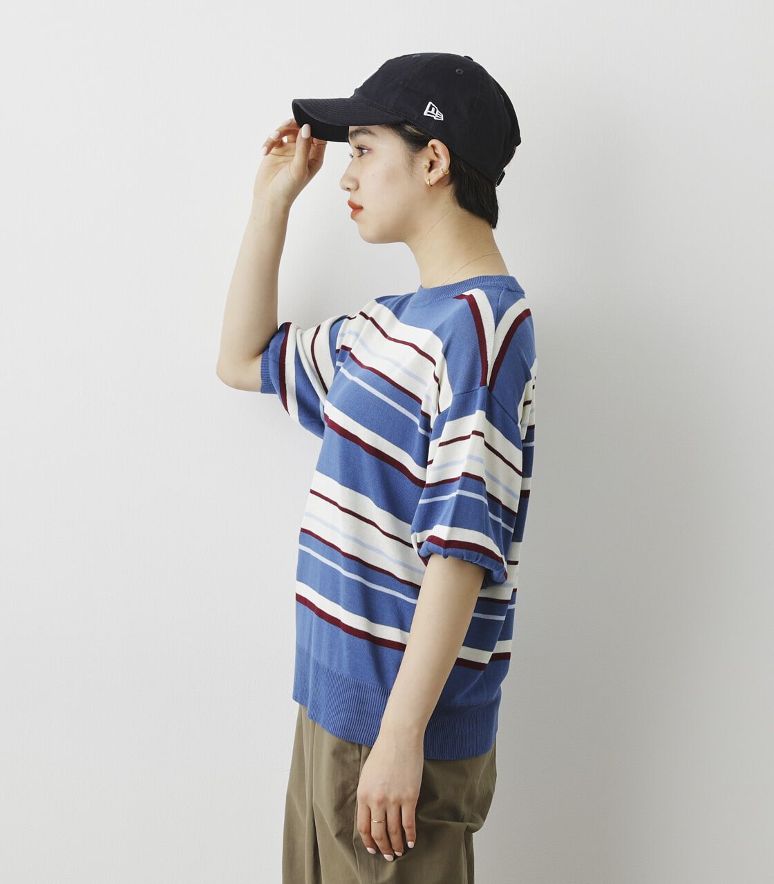 RODEO CROWNS「（WEB限定）マルチボーダーサマーニットトップス」|ニット・セーター|