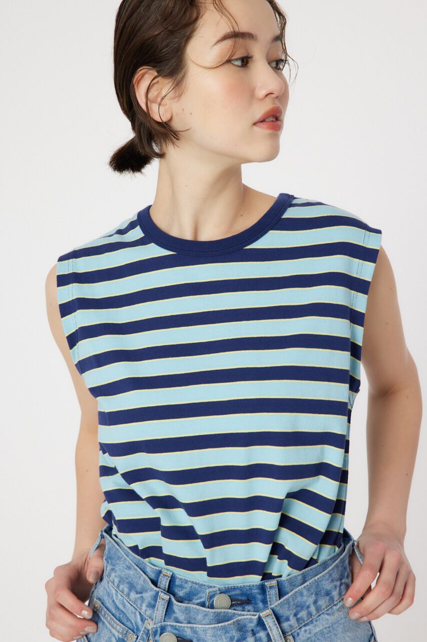 RODEO CROWNS「ラガーボーダータンクトップ」|タンクトップ|柄NVY5