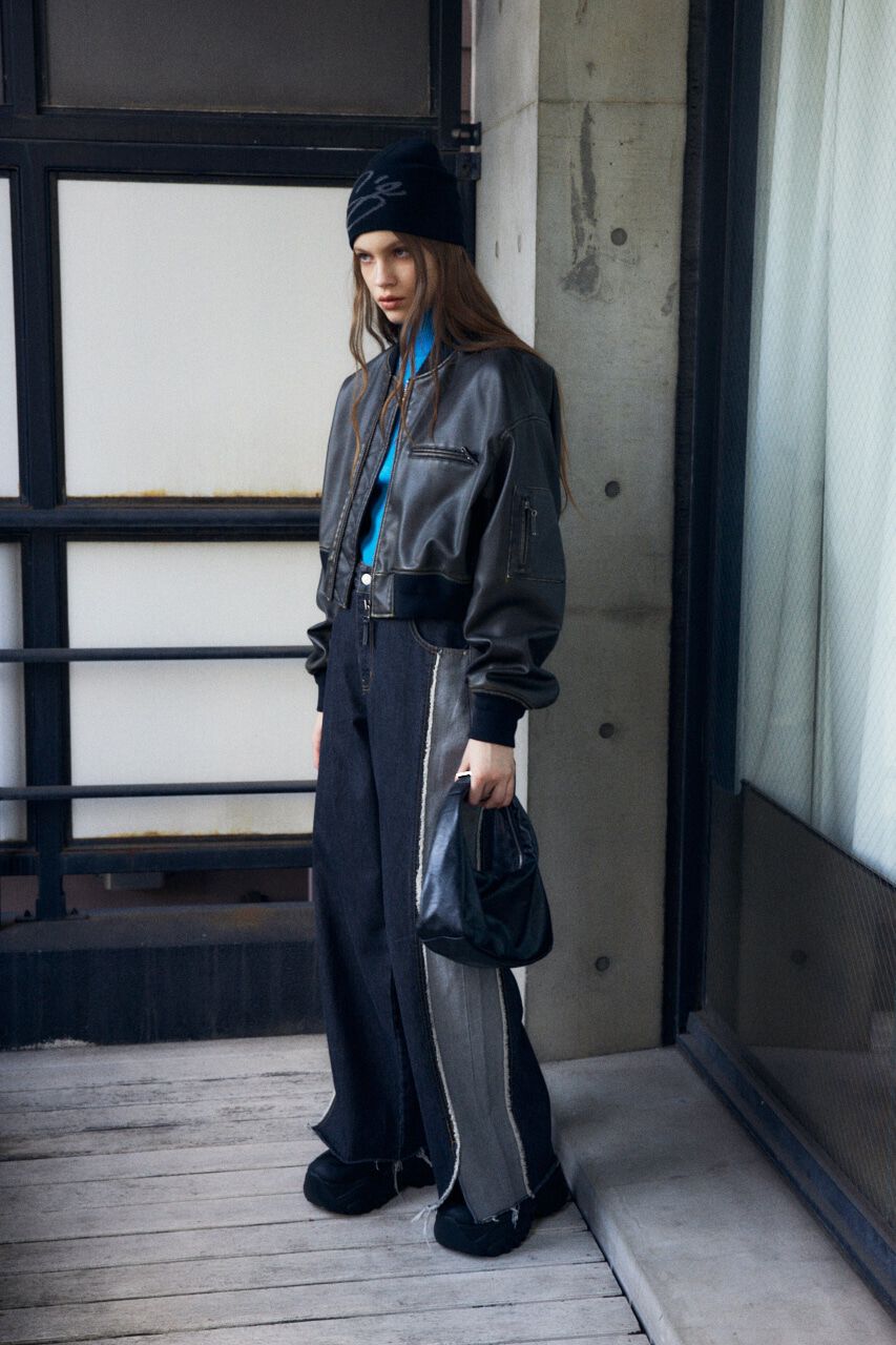 SLY「L／W INSIDE OUT WIDE STRAIGHT-E」|デニム|