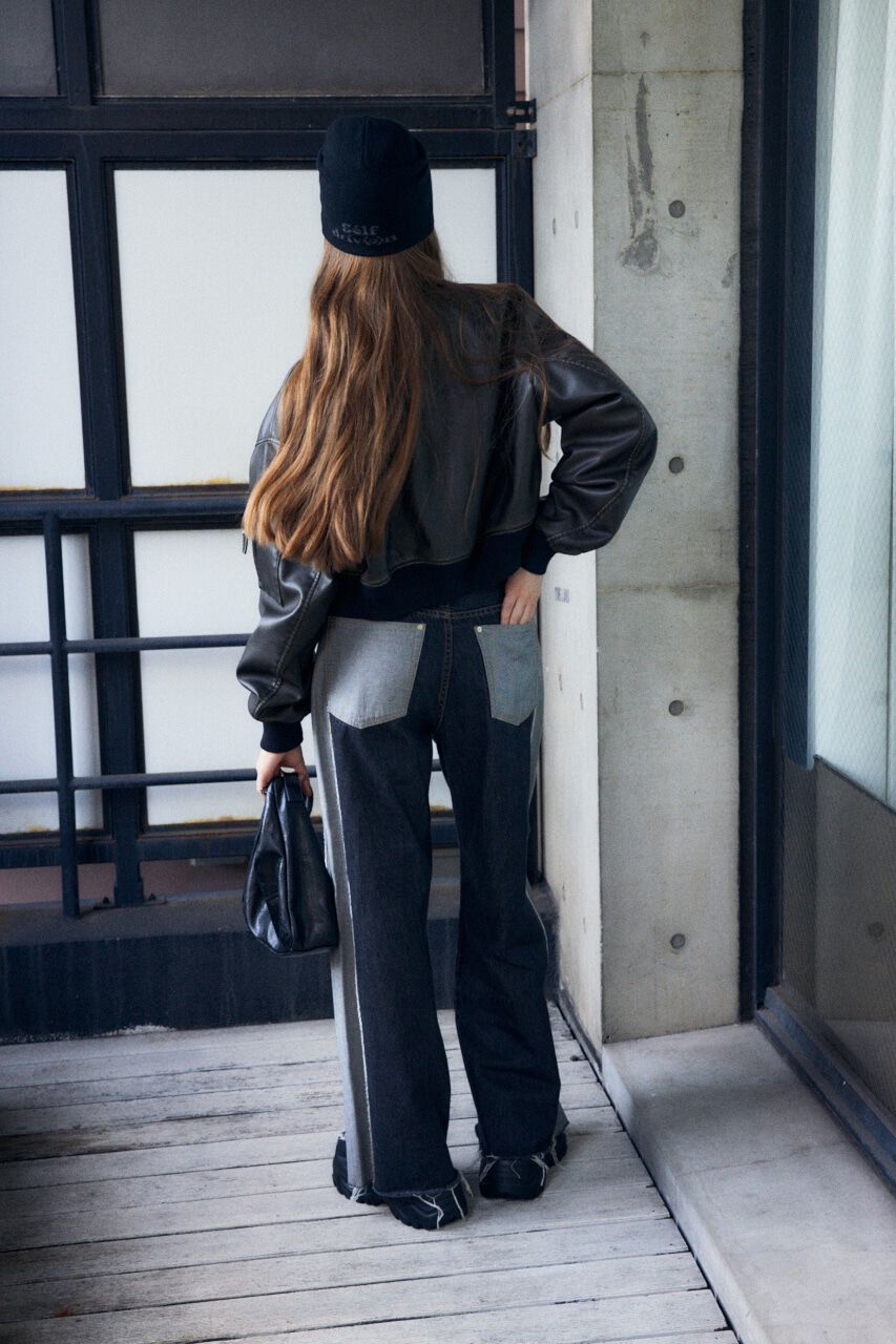 SLY「L／W INSIDE OUT WIDE STRAIGHT-E」|デニム|