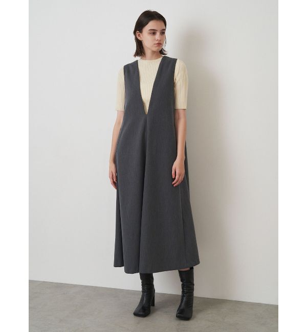 ELENDEEK「DEEP V NECK A-LINE OP」|ジャンパースカート|