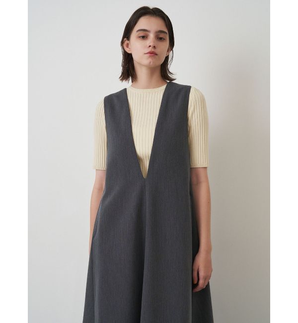 ELENDEEK「DEEP V NECK A-LINE OP」|ジャンパースカート|
