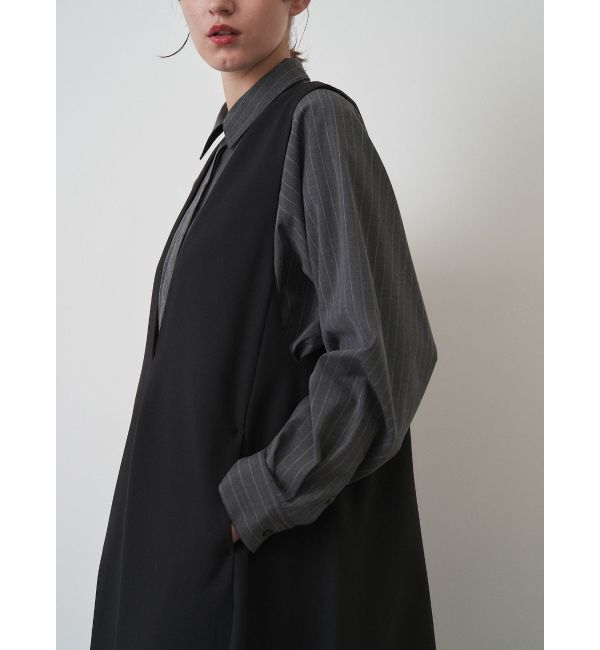 ELENDEEK「DEEP V NECK A-LINE OP」|ジャンパースカート|