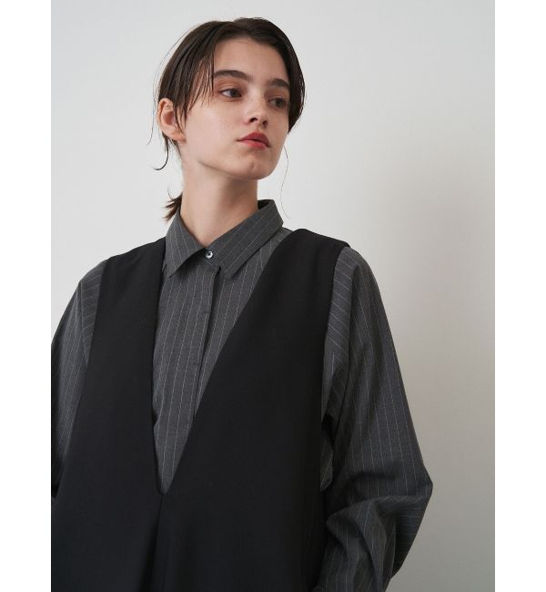 ELENDEEK「DEEP V NECK A-LINE OP」|ジャンパースカート|