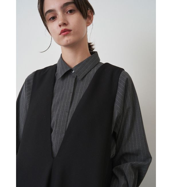 ELENDEEK「DEEP V NECK A-LINE OP」|ジャンパースカート|