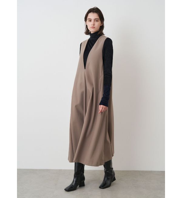 ELENDEEK「DEEP V NECK A-LINE OP」|ジャンパースカート|