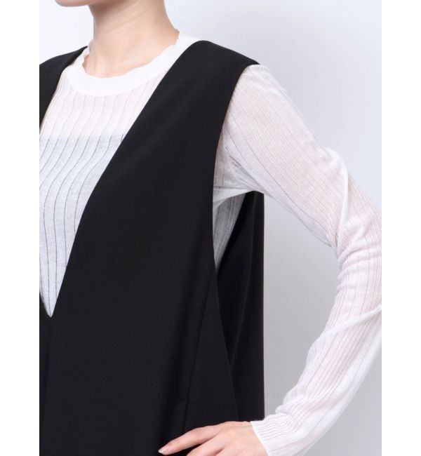 ELENDEEK「DEEP V NECK A-LINE OP」|ジャンパースカート|