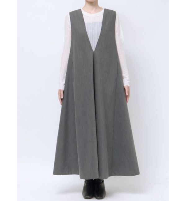 ELENDEEK「DEEP V NECK A-LINE OP」|ジャンパースカート|