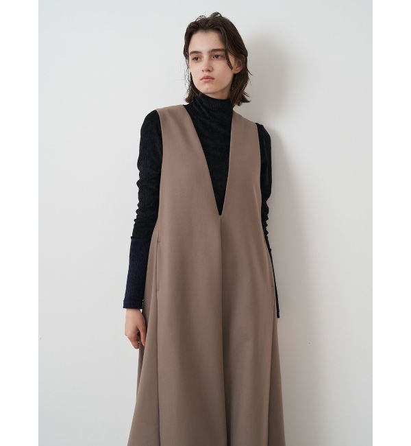 ELENDEEK「DEEP V NECK A-LINE OP」|ジャンパースカート|
