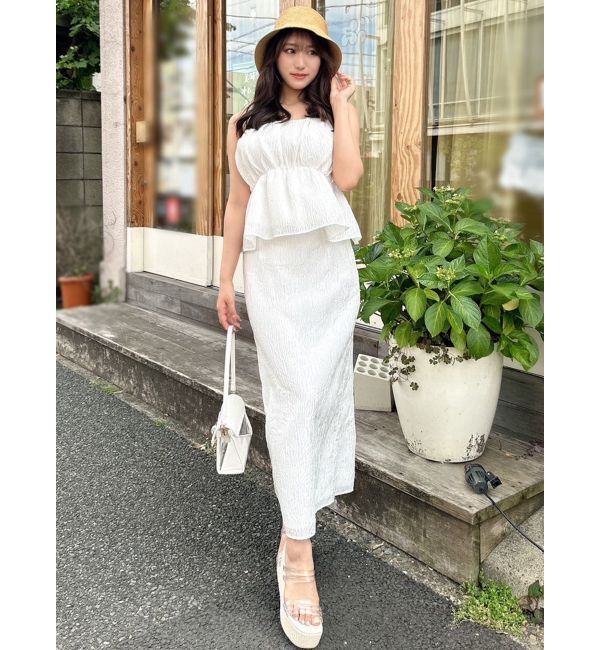 RESEXXY「ジャガードタイトスカート【セットアップ着用可能】」|スカート|ホワイト