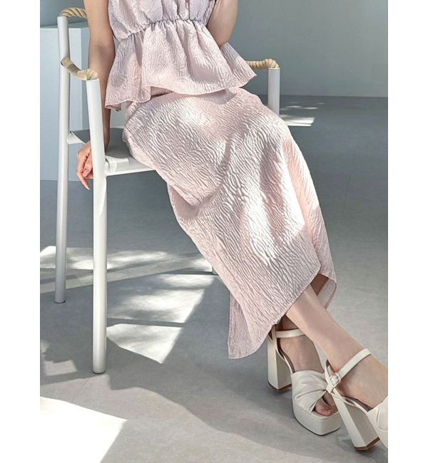 RESEXXY「ジャガードタイトスカート【セットアップ着用可能】」|スカート|ピンク