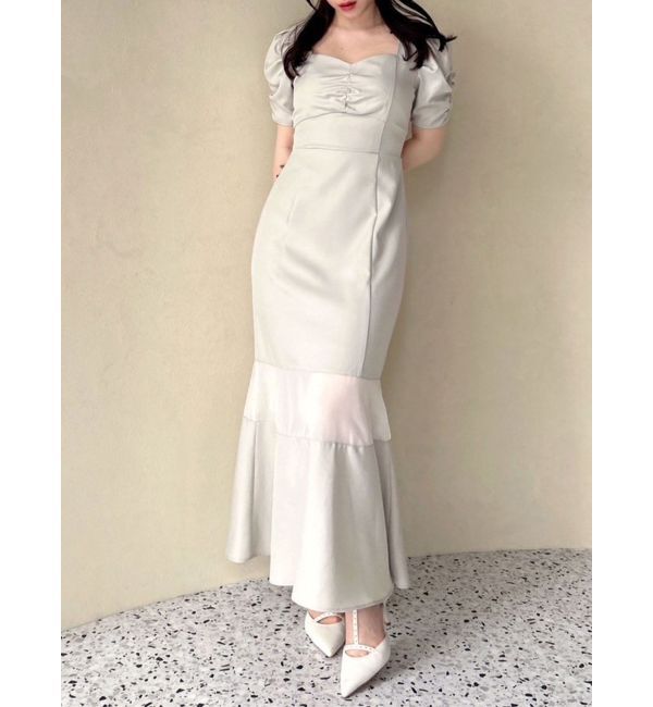 RESEXXY「チュールポイントマーメイドワンピース」|ワンピース|アイボリー