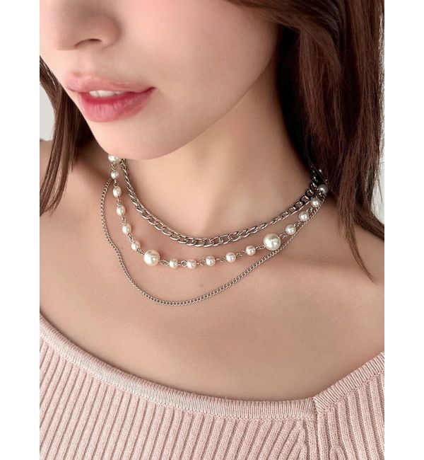 RESEXXY「多連チェーンネックレス」|ネックレス|シルバー