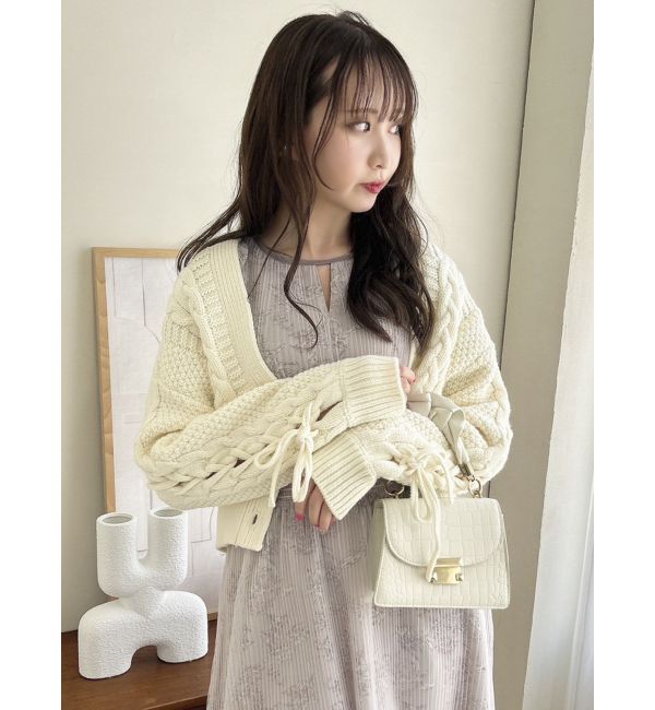 dazzlin「ローゲージケーブルショートカーディガン」|カーディガン|