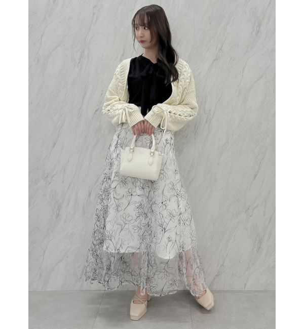 dazzlin「ローゲージケーブルショートカーディガン」|カーディガン|