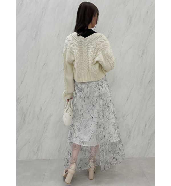 dazzlin「ローゲージケーブルショートカーディガン」|カーディガン|