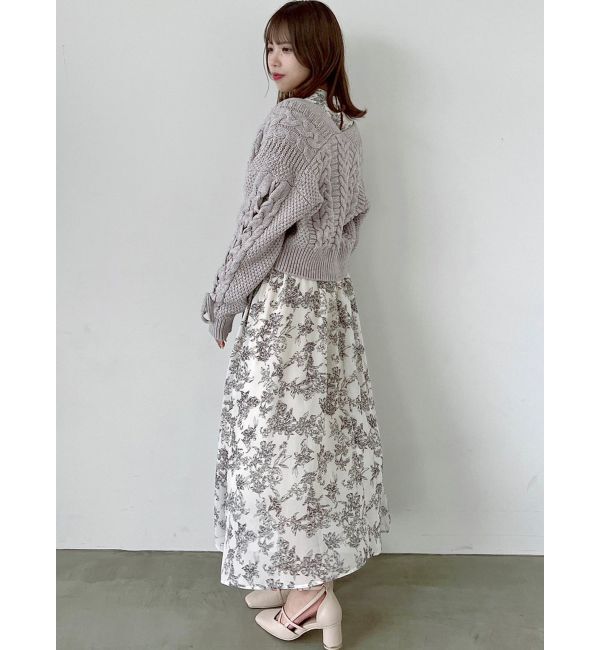 dazzlin「ローゲージケーブルショートカーディガン」|カーディガン|