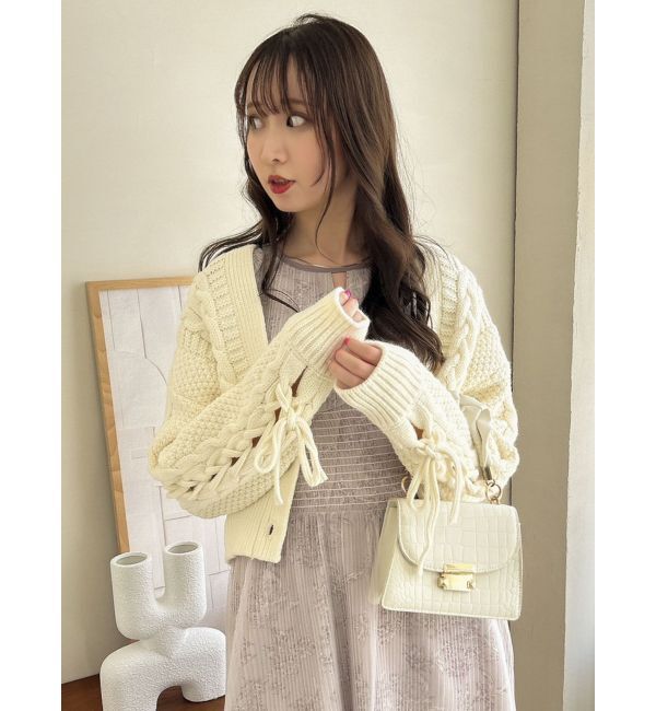 dazzlin「ローゲージケーブルショートカーディガン」|カーディガン|