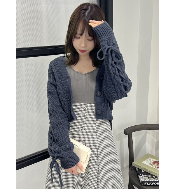 dazzlin「ローゲージケーブルショートカーディガン」|カーディガン|