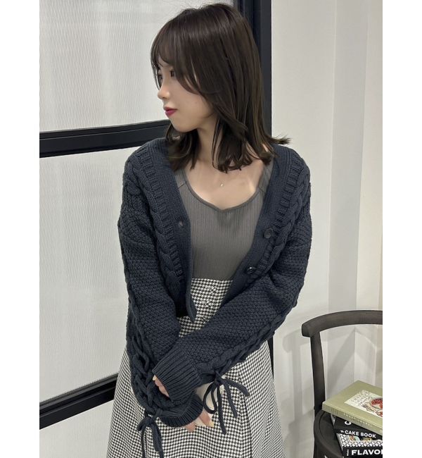 dazzlin「ローゲージケーブルショートカーディガン」|カーディガン|