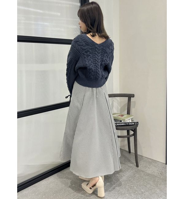 dazzlin「ローゲージケーブルショートカーディガン」|カーディガン|