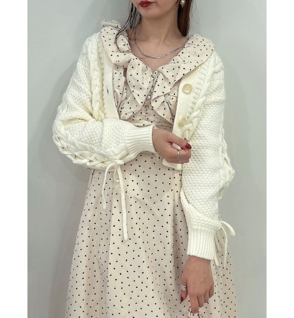 dazzlin「ローゲージケーブルショートカーディガン」|カーディガン|