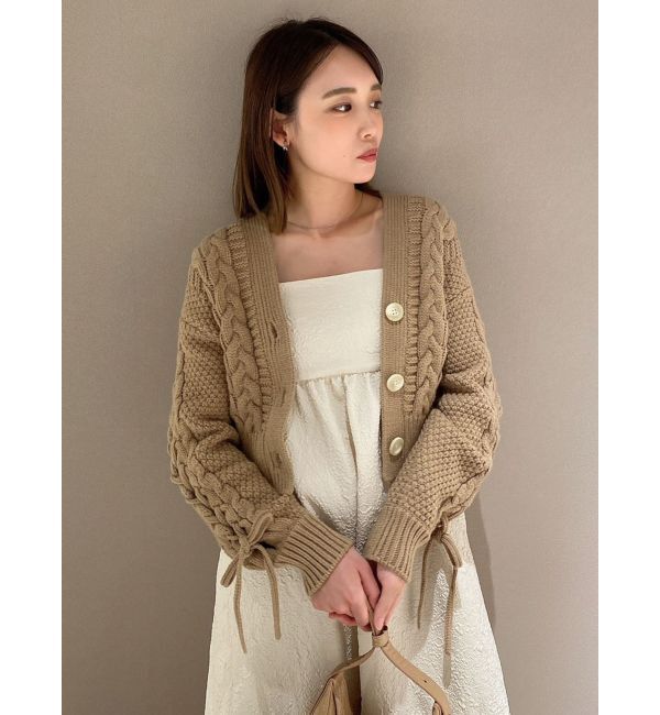 dazzlin「ローゲージケーブルショートカーディガン」|カーディガン|